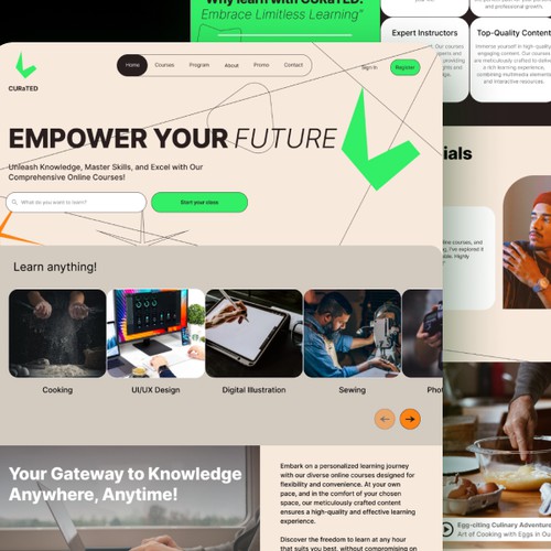Landing Page Design for Online Courses
