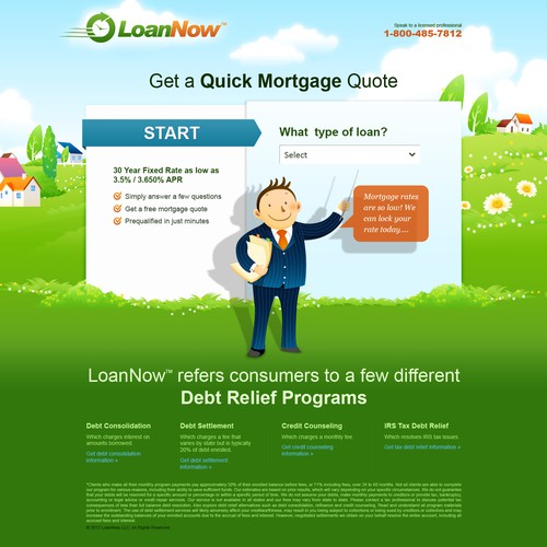 New website design wanted for LoanNow, LLC