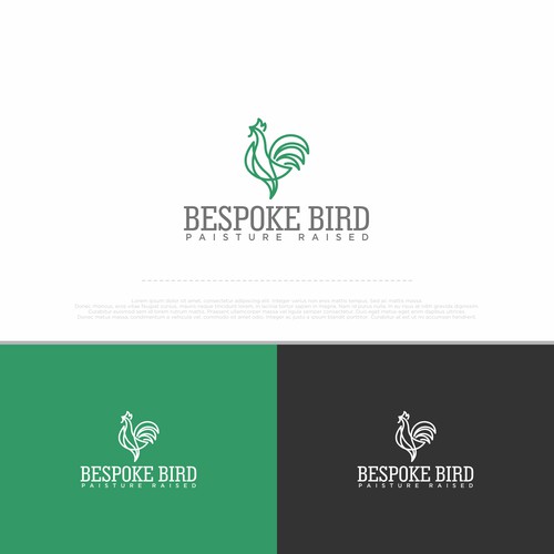 Monoline logo concept for Bespoke Bird Paisture Raised