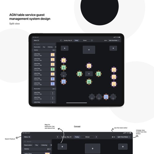 AGM table service guest management system
