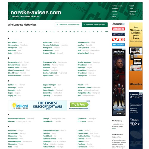 Re-design for Norske-Aviser.com