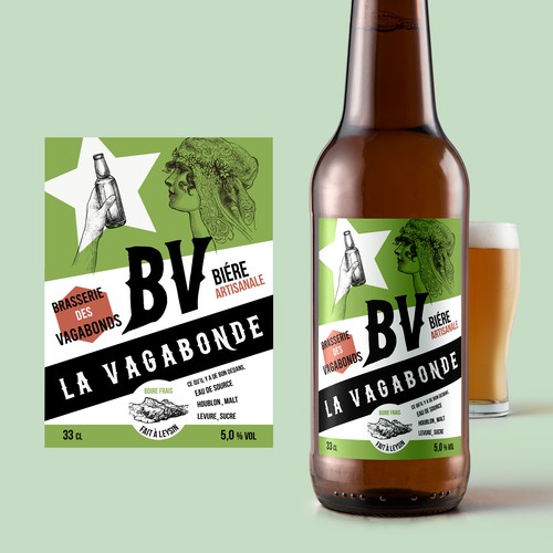 Etiquette "Bière, La vagabonde"