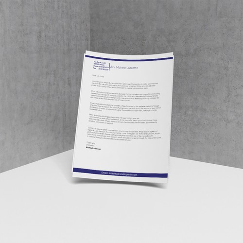 LetterHead with Blue Color