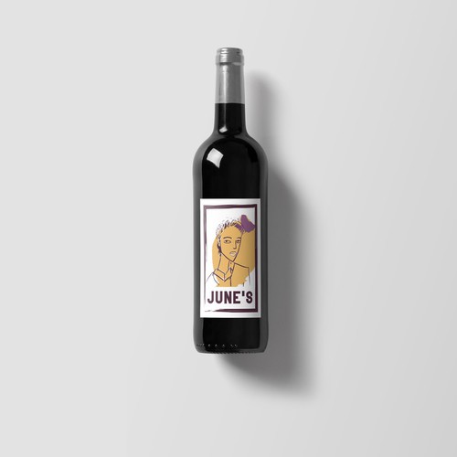 Wine bottle logo concept