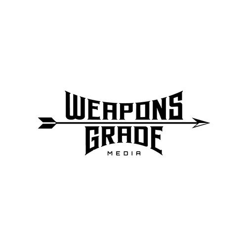 A strong wordmark logo for a weapons photography brand