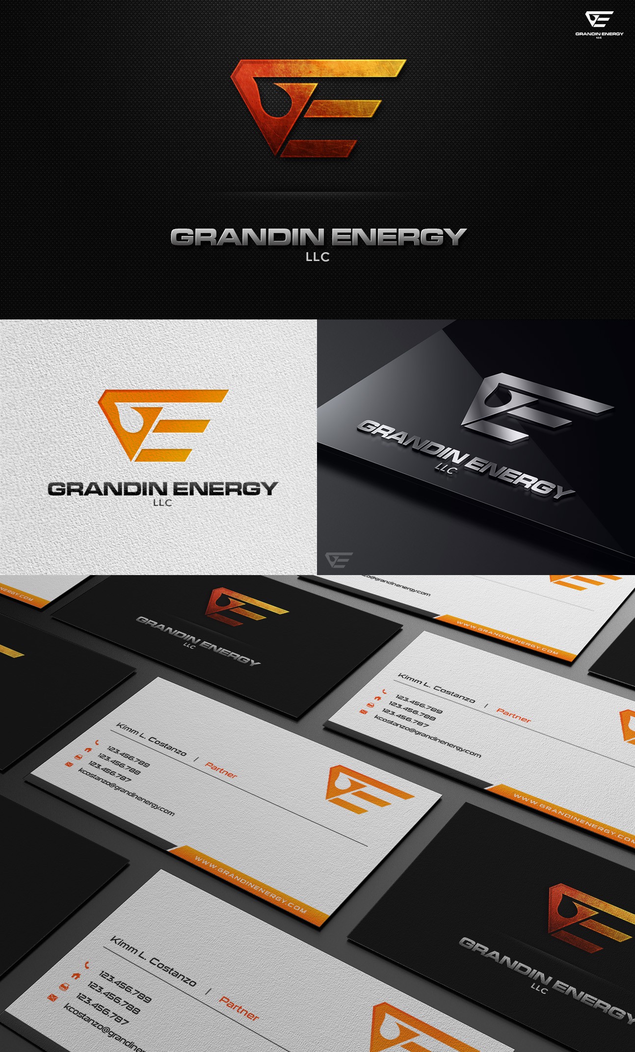GrandiN ENergy needs a new logo and business card