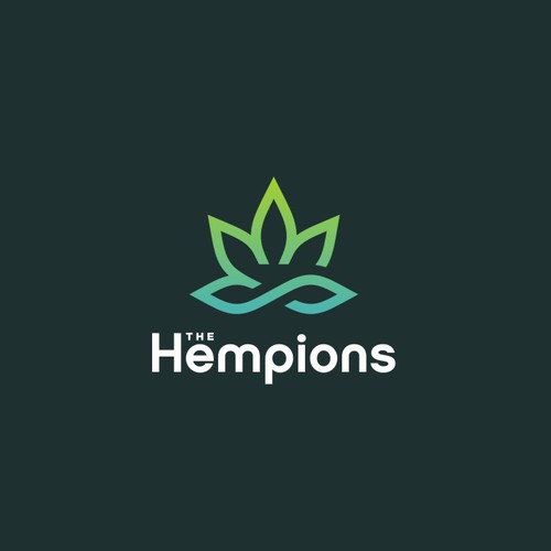Modern mono-line Logo for The Hempions a company that produce, distribute and sell hemp products or products with synergies with hemp