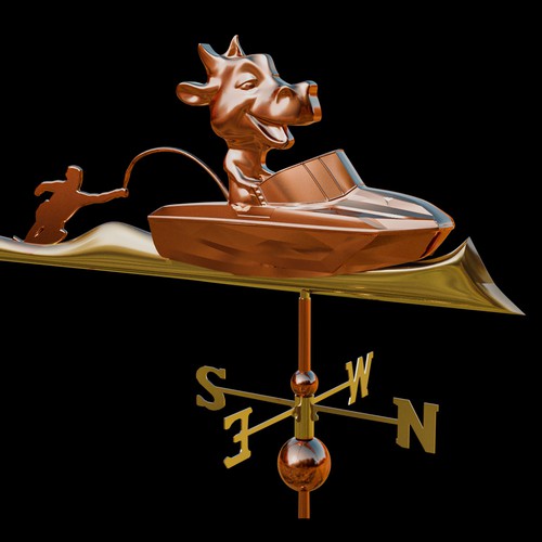 Waterskiing Weathervane