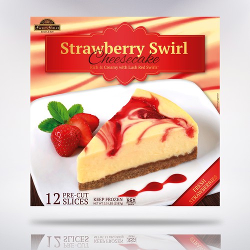 Strawberry Swirl Cheesecake Package Design