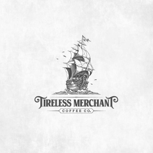 Logo Design for Tireless Merchant Coffee Co.