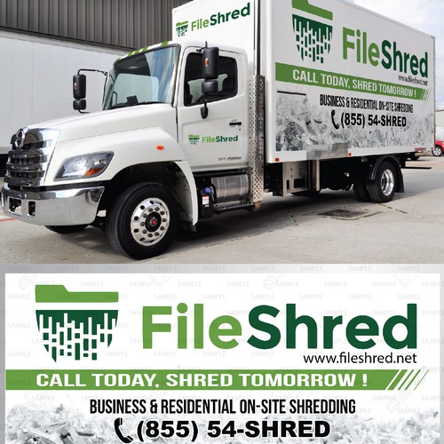 Truck sticker for FileShred