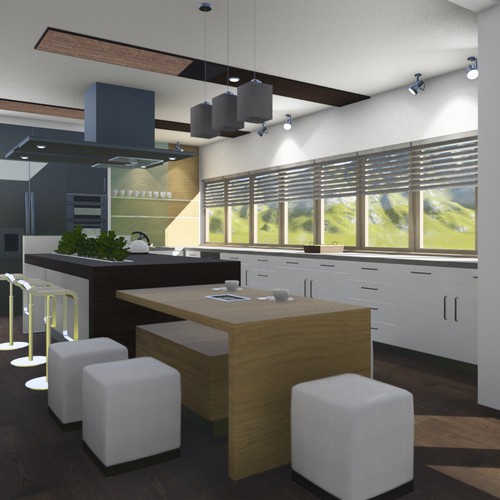 3D interior kitchen design for a house