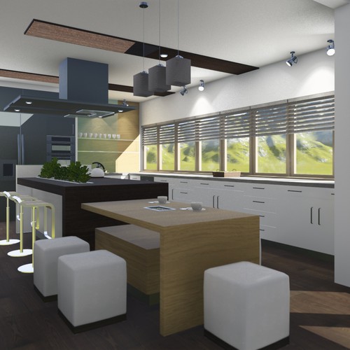 3D interior kitchen design for a house