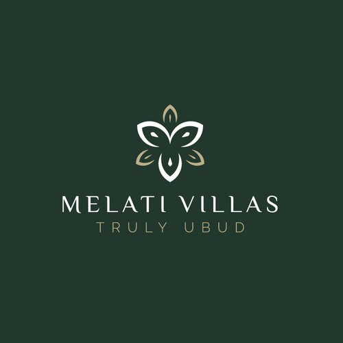 Flower logo for villas in Ubud, Bali