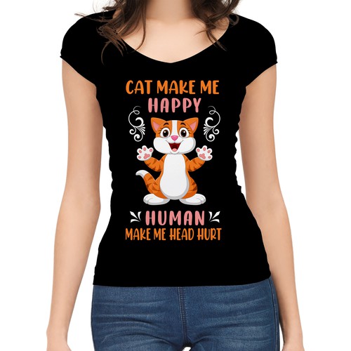 Cat T-Shirt Design