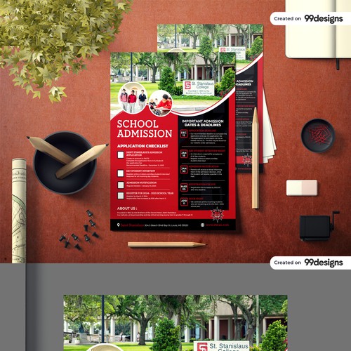 School Admission Flyer Design for St. Stanislaus College