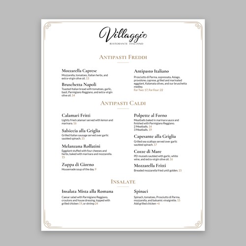 Menu Design