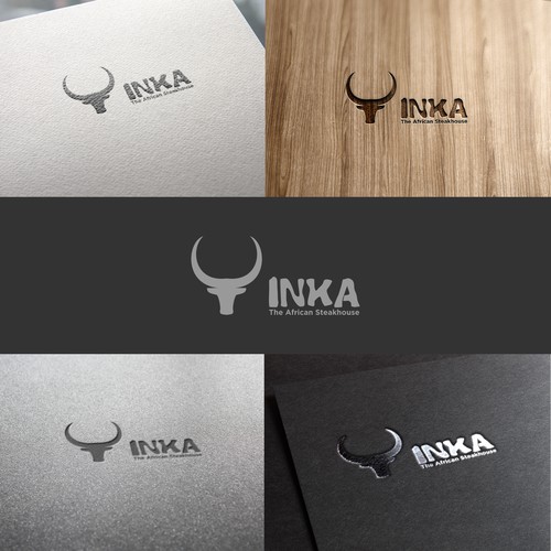Create a logo and brand image for INKA -The African Steakhouse