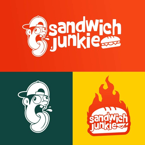 Food Beverages Logo Sandwich Junkie