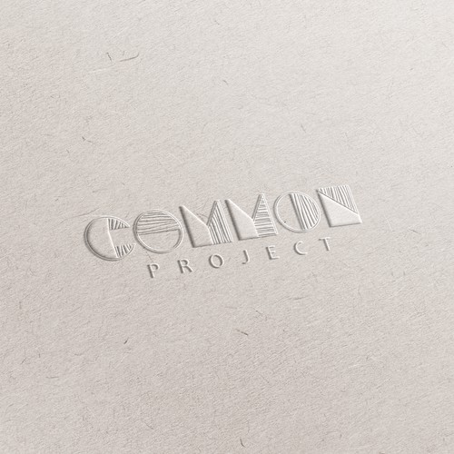 Perfectly imperfect logo for a creative art studio called Common Project.