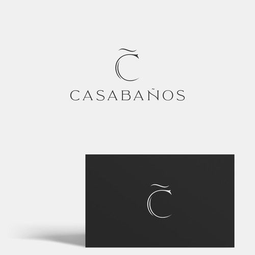 Monogram and wordmark logo for Casabaños