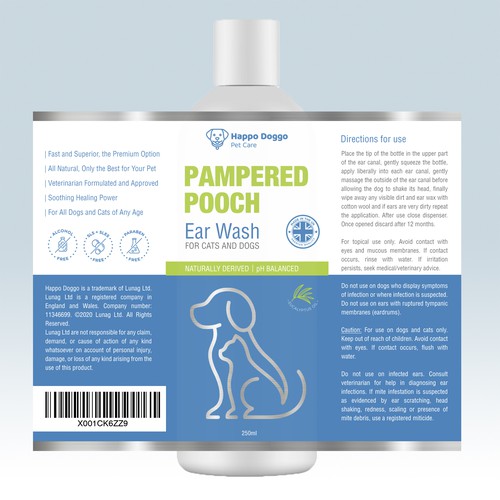 Premium, High-end Label Design for a Pet Product Brand