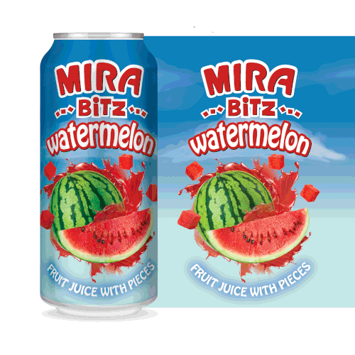 Can design Label inspired by the current 'Mira' products rangerange