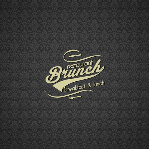 Vintage style logo for a brunch restaurant