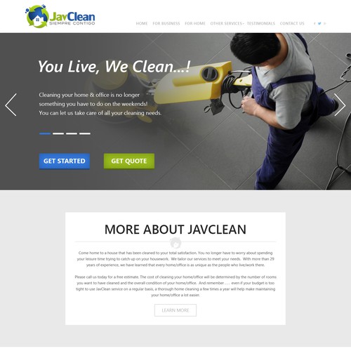 Create a modern and agile design for cleaning services.