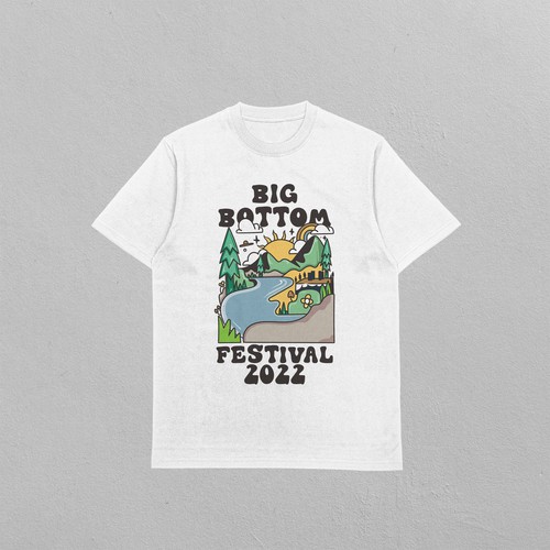 Design T-shirt concept for a Festival in the Woods