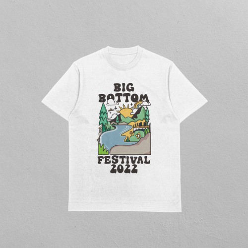 Design T-shirt concept for a Festival in the Woods