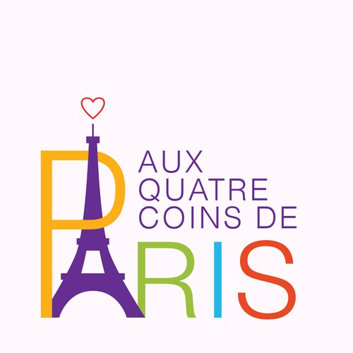 Design the logo for Aux quatre coins de Paris!