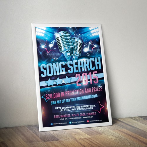 Singing competition poster.