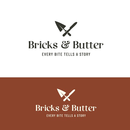 Bricks & Butter - logo for a restaurant