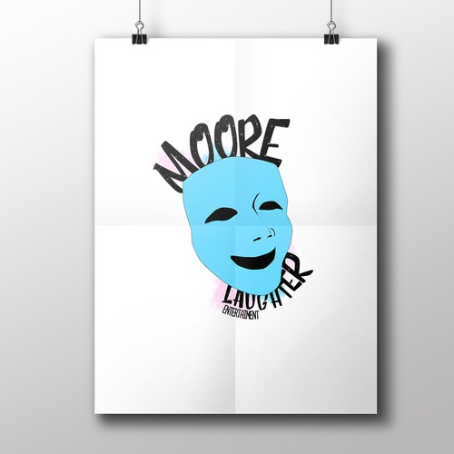 logo concept for moore laughter entertainment