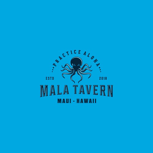 Octopus Logo For Mala Tavern 