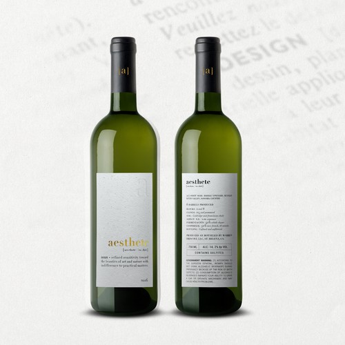 Label wine "Esthete"