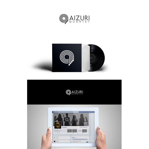 Create a fresh, innovative logo for the Aizuri Quartet