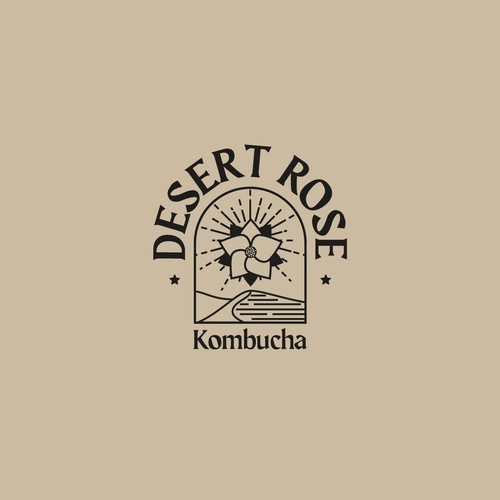 Line-art logo for a kombucha company