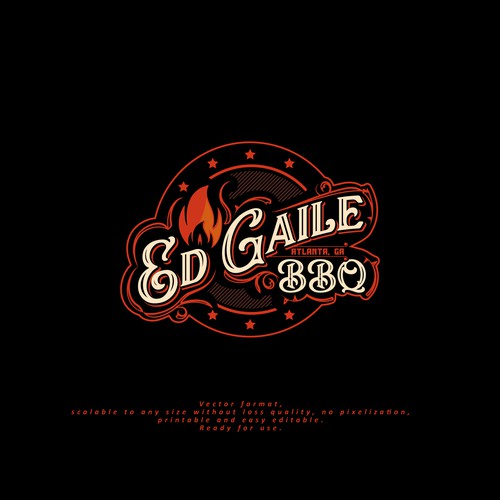Logo for "Ed Gaile BBQ" 