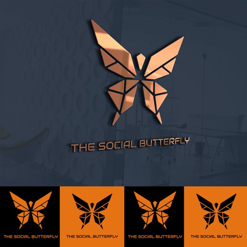 THE SOCIAL BUTTERFLY logo design