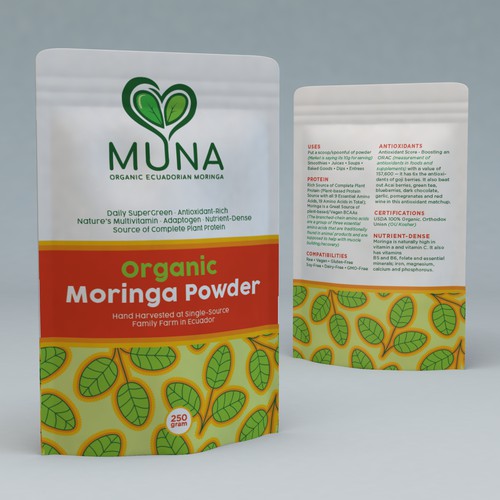 Package Design for Muna Organic Moringa Powder