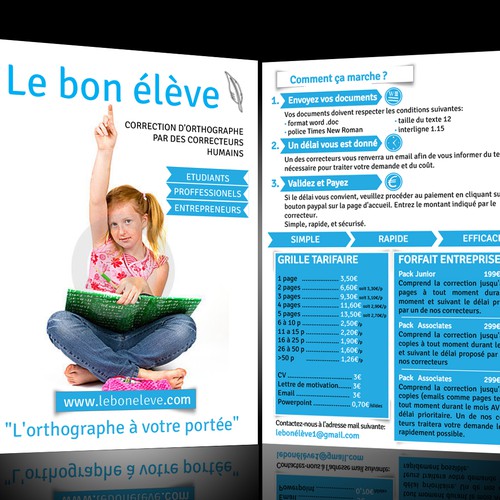 Le Bon élève a besoin d'une nouvelle postcard or flyer