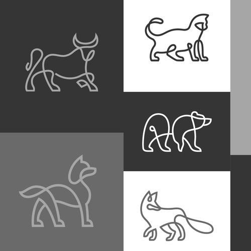 One Line Animals