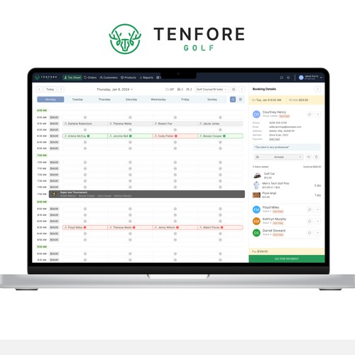 Golf tee time management software 