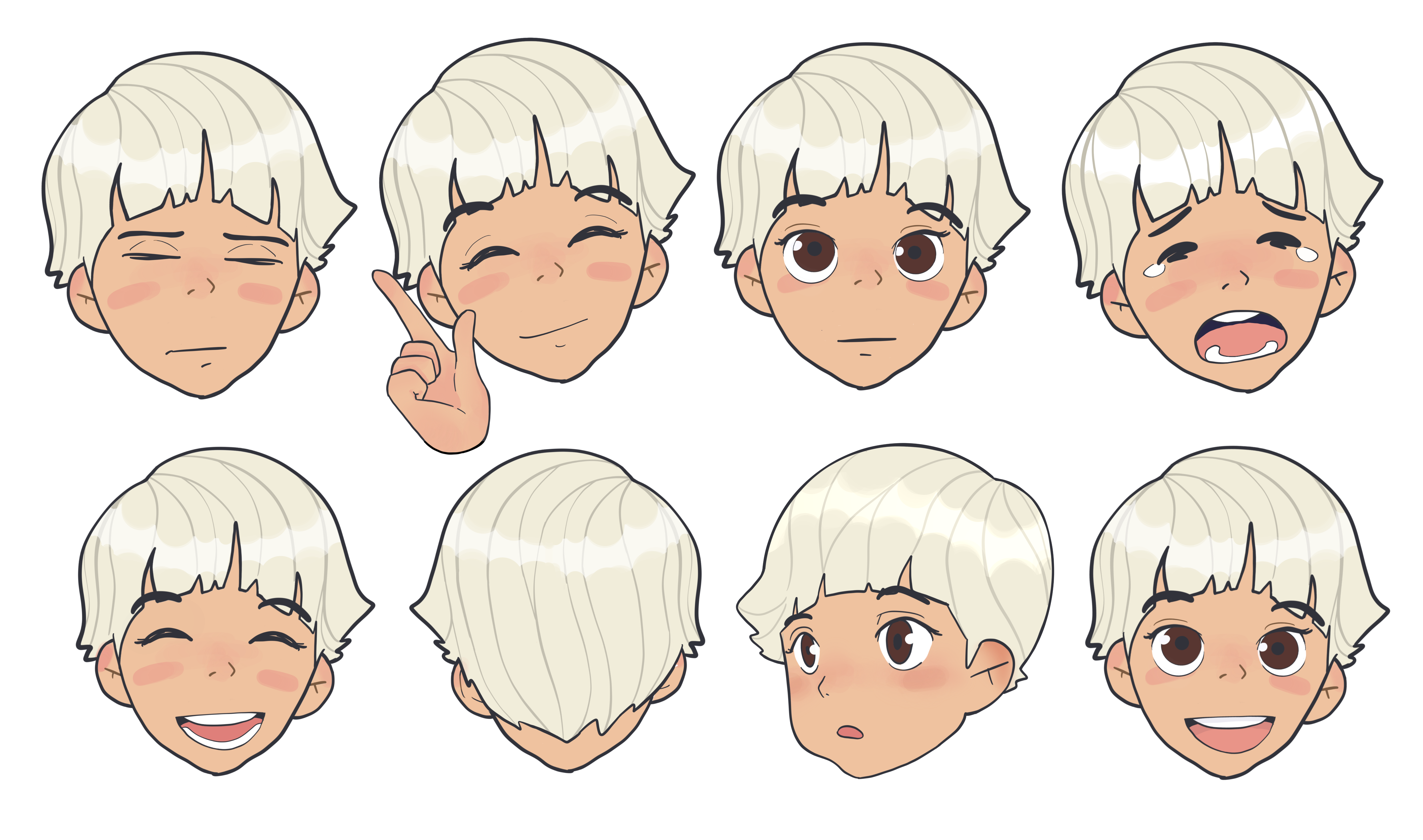 Avatar designs that look like Animoji or Mii.