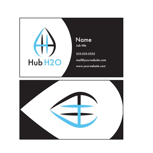 Hub H2O business card design