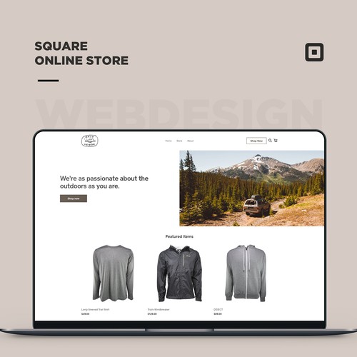 Square online store for an outdoor clothing retailer