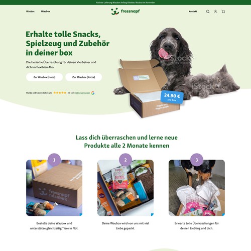 Website for Pet Subscription Boxes