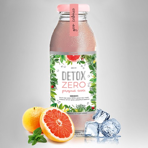 Label design for detox beverage